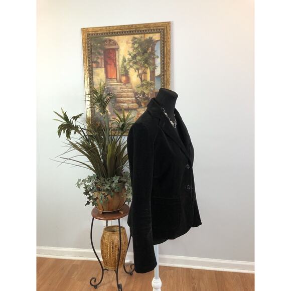 Gap Women Long Sleeve Lined Lapel Notch Blazer Black 4 Office Siren Mob Wife - Picture 3 of 10